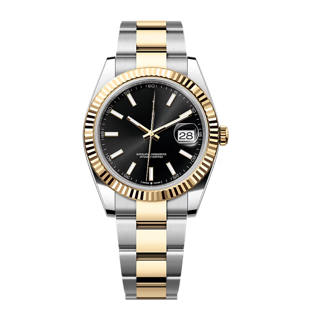 Classic Date 41 – Schwarzes Zifferblatt B