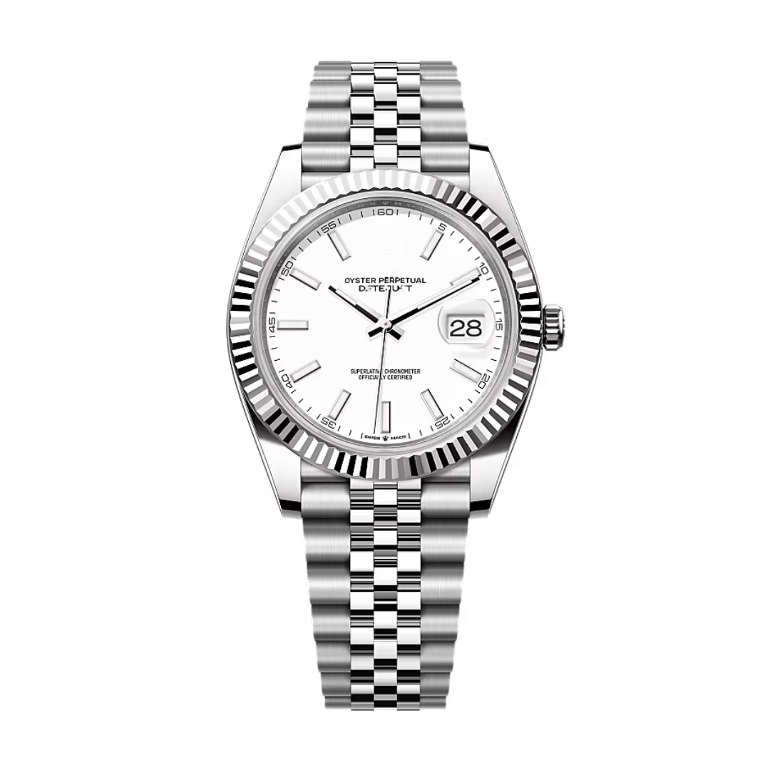 Classic Date 36 – Silbernes Zifferblatt
